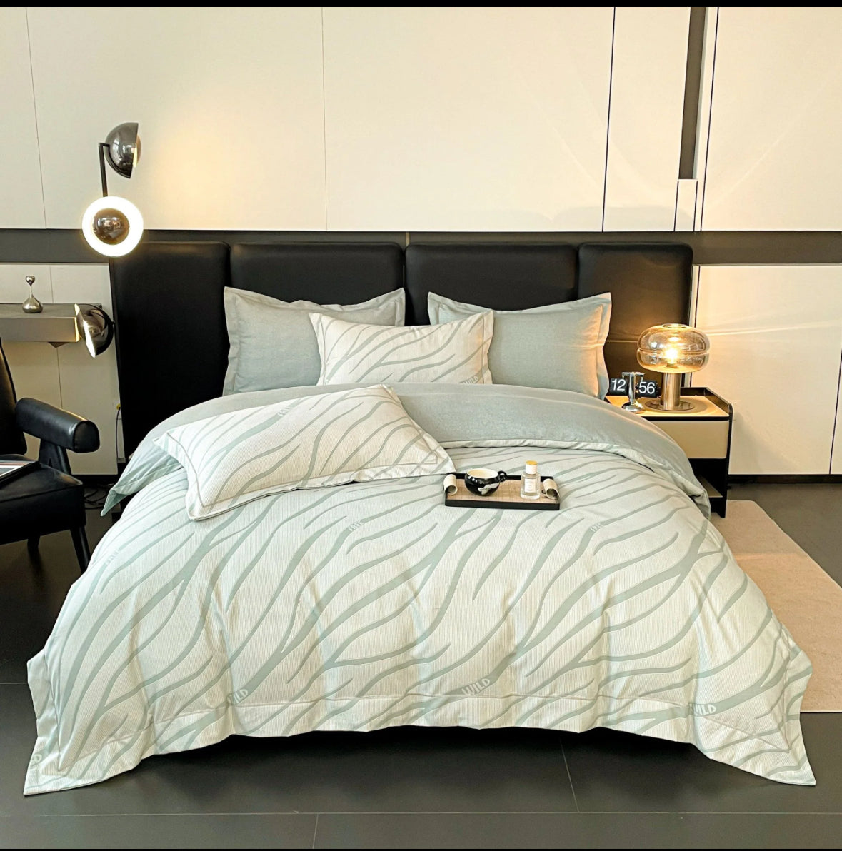 Design modern Wild-Set Lenjerie de Pat 6 Piese Moale si Confortabil