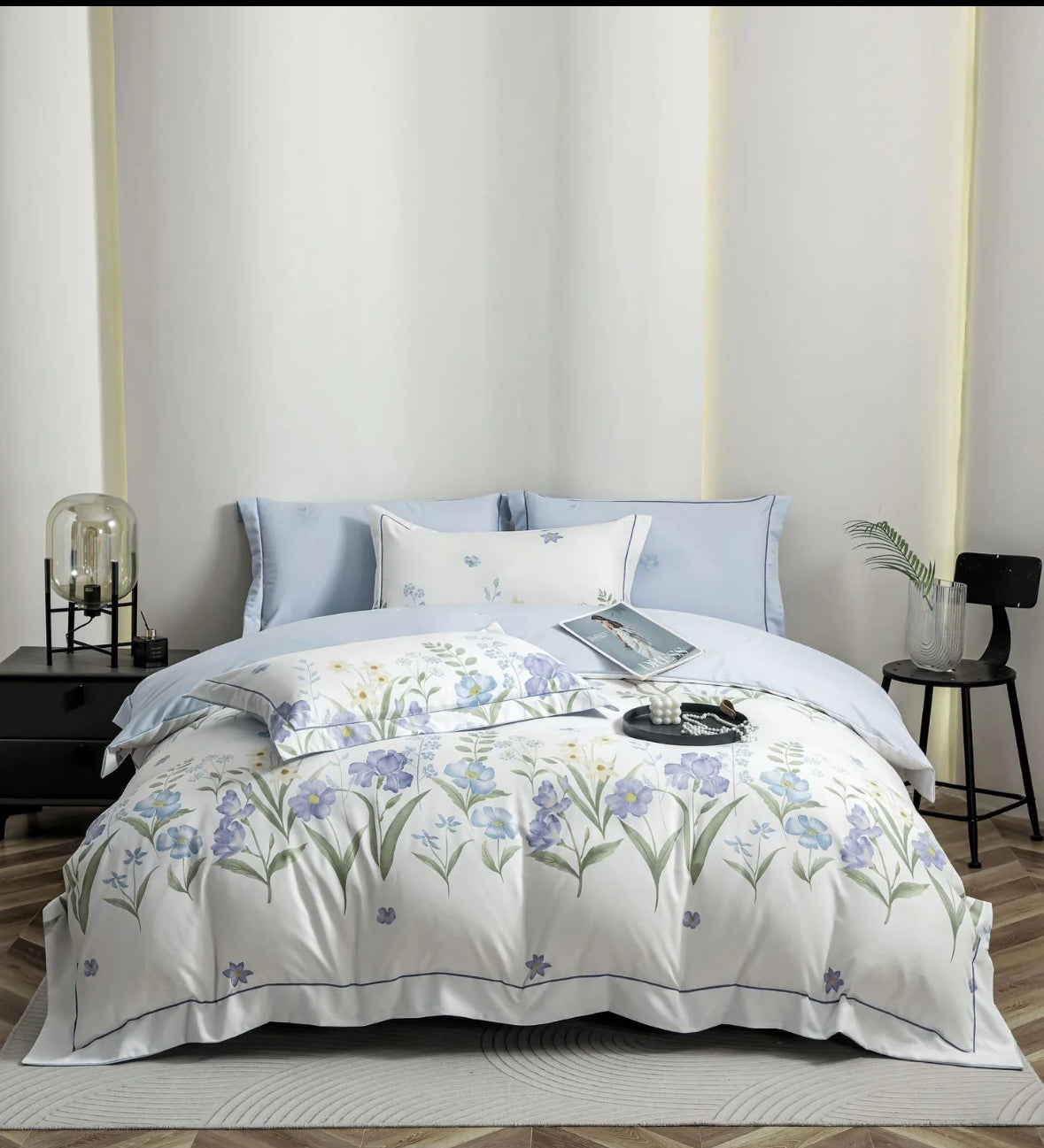 Vis Floral in Tonuri Delicate-Set Pat 6 Piese Moale si Confortabil