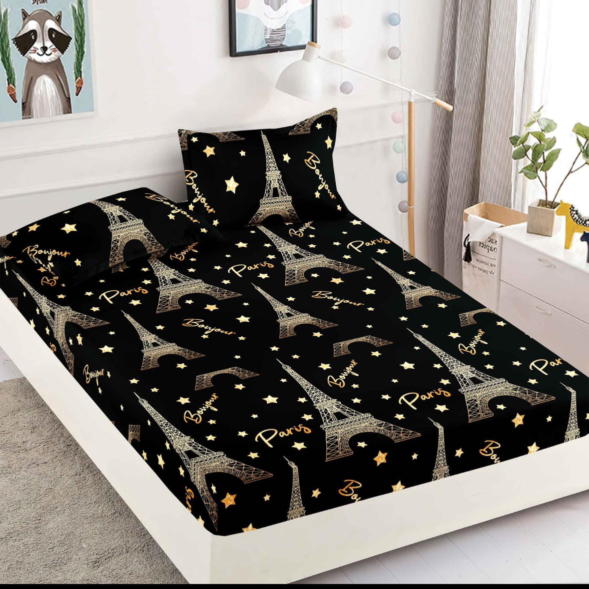 Husa de pat+2 fete de perna,Model 3D