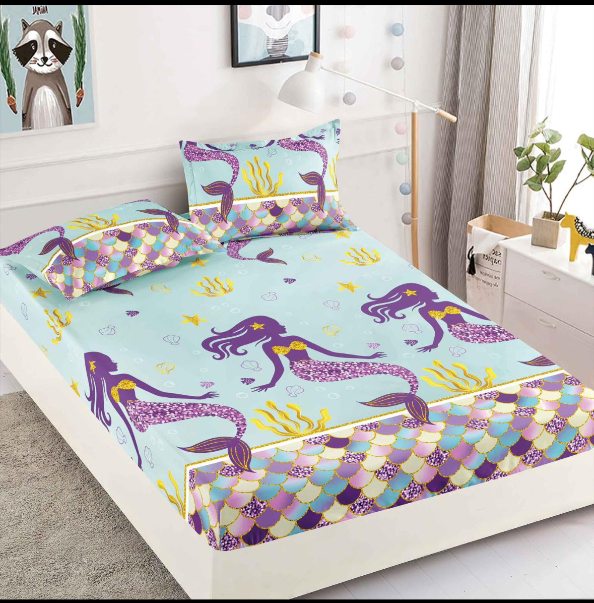 Husa de pat+2 fete de perna,Model 3D