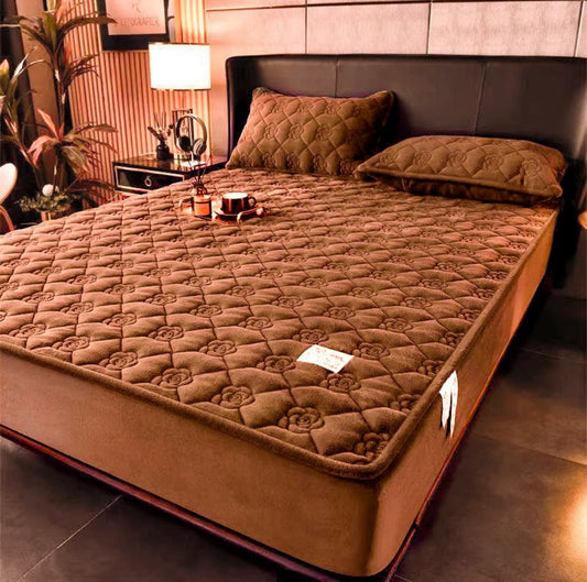 Topper 160/200 pentru saltea cu elastic,+2 fete de perna