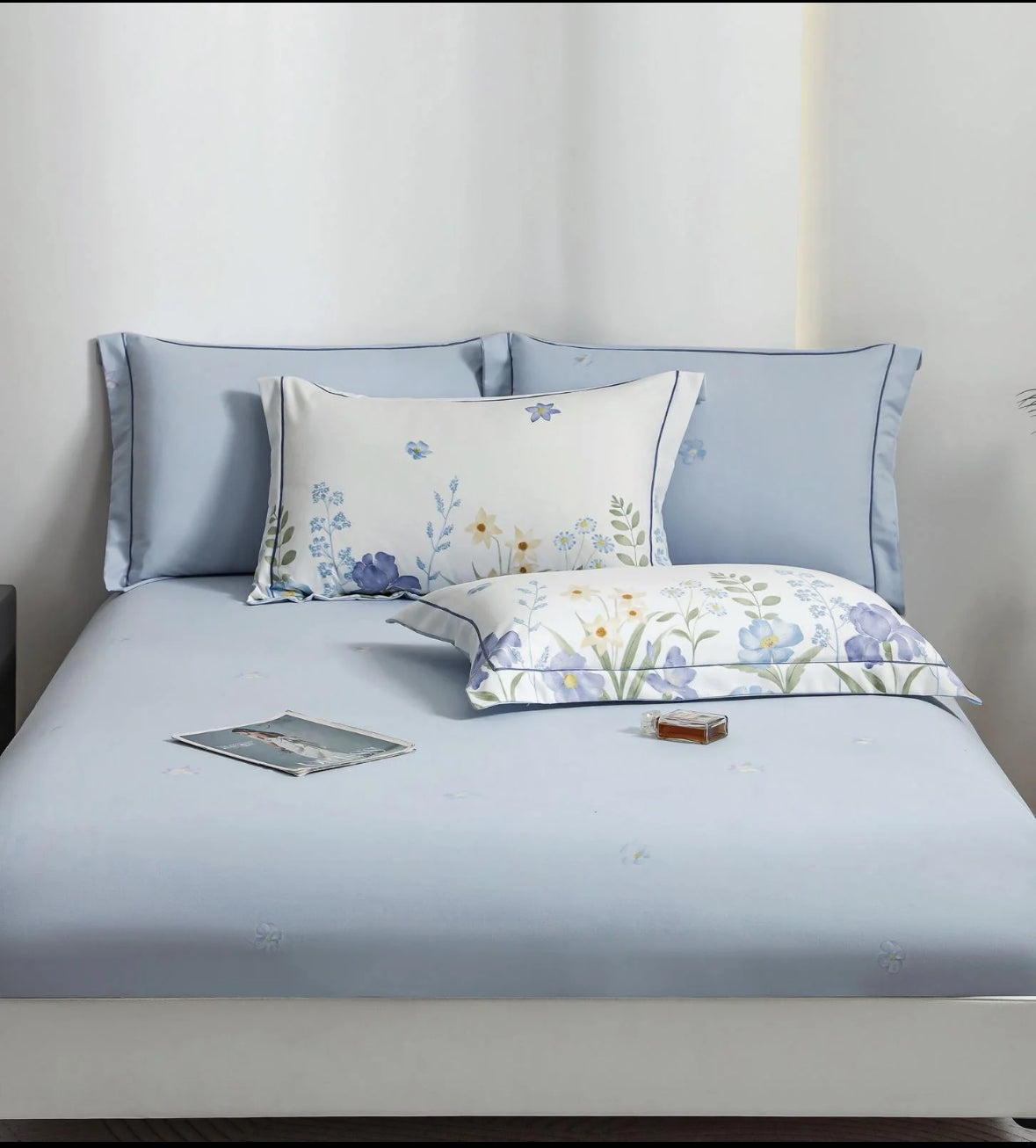 Vis Floral in Tonuri Delicate-Set Pat 6 Piese Moale si Confortabil