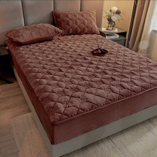 Topper 160/200 pentru saltea cu elastic,+2 fete de perna