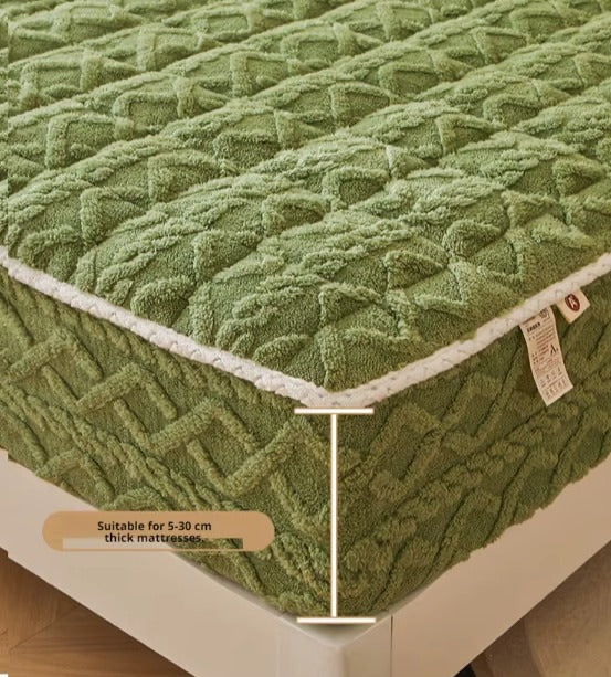 Husa/Topper saltea cu elastic,verde 160x200cm