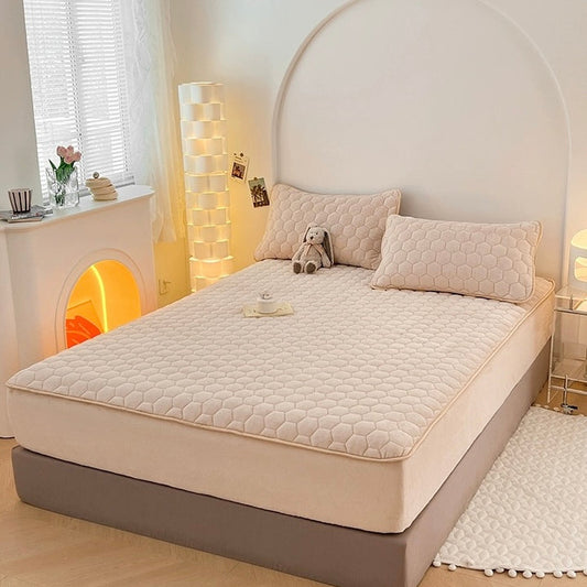 Topper 160/200 pentru saltea cu elastic,+2 fete de perna