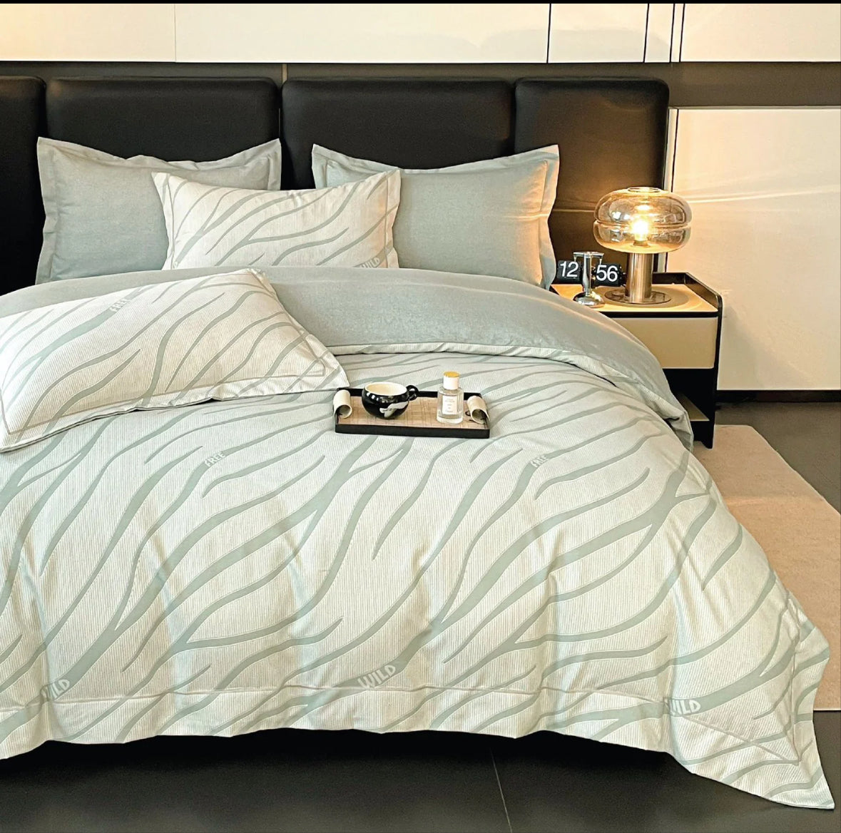 Design modern Wild-Set Lenjerie de Pat 6 Piese Moale si Confortabil