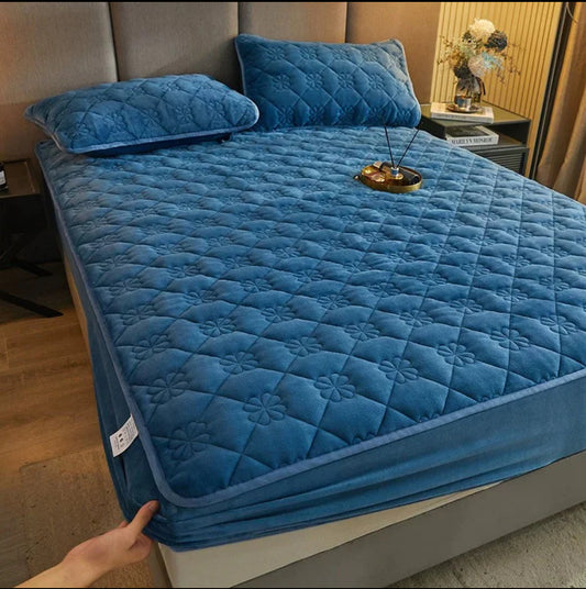 Topper 140/200 pentru saltea cu elastic,+2 fete de perna