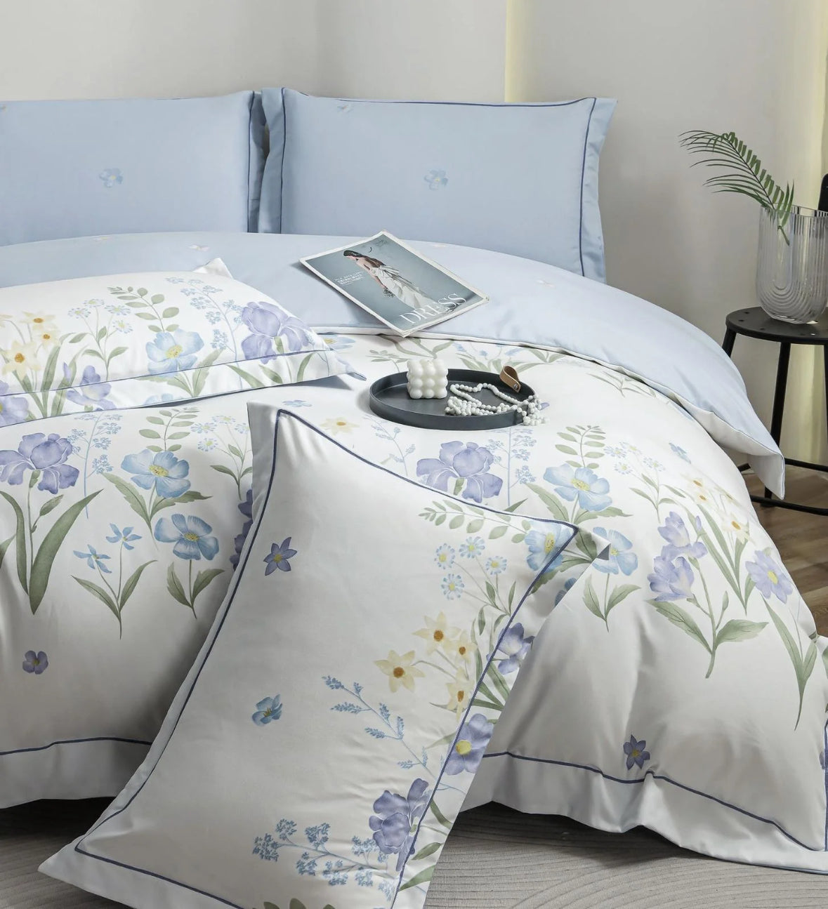 Vis Floral in Tonuri Delicate-Set Pat 6 Piese Moale si Confortabil