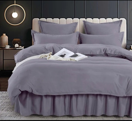 Lenjerie din Bumbac Fin 6 Piese cu volane