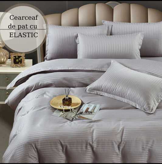 Lenjerie HoReCa,180/200,Damasc DeLux cu ELASTIC