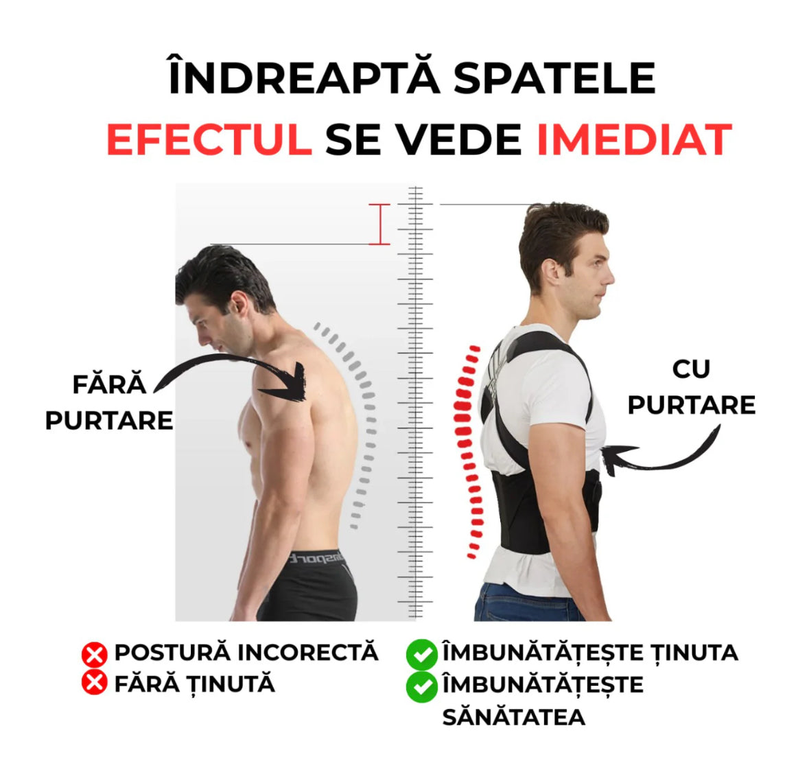 StaiDrept - Corector de Spate Universal Reglabil