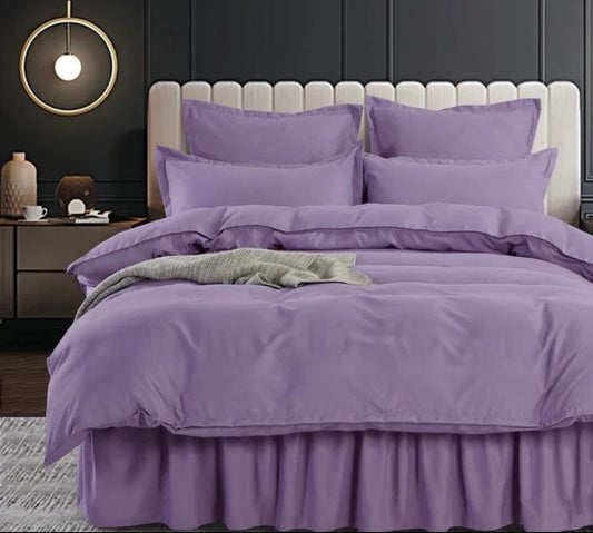 Lenjerie din Bumbac Fin 6 Piese cu volane