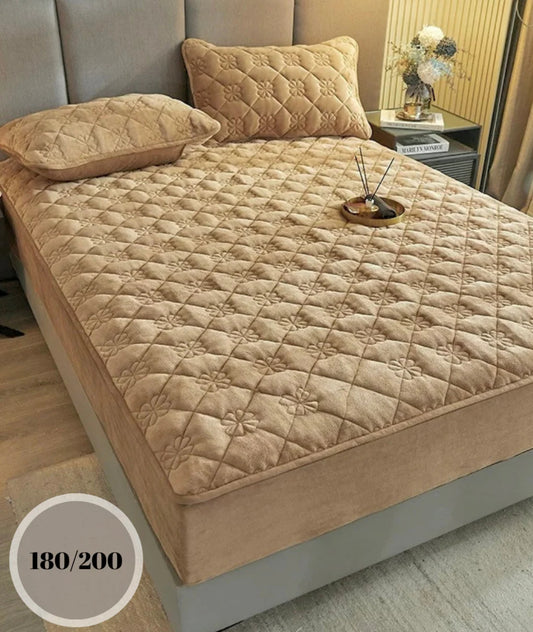 Topper 180/200 pentru saltea cu elastic,+2 fete de perna