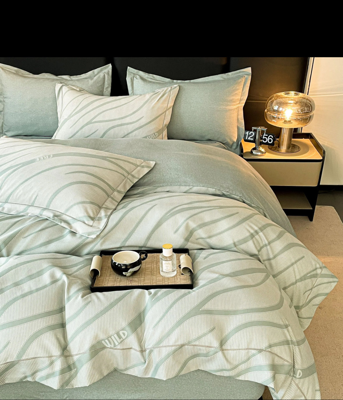 Design modern Wild-Set Lenjerie de Pat 6 Piese Moale si Confortabil