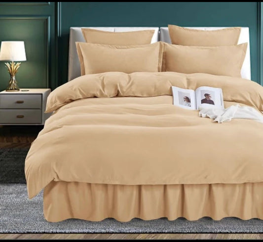 Lenjerie din Bumbac Fin 6 Piese cu volane