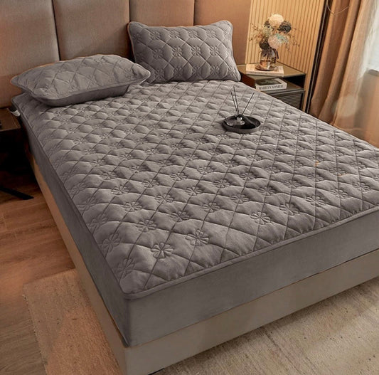 Topper 160/200 pentru saltea cu elastic,+2 fete de perna