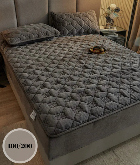 Topper 180/200 pentru saltea cu elastic,+2 fete de perna