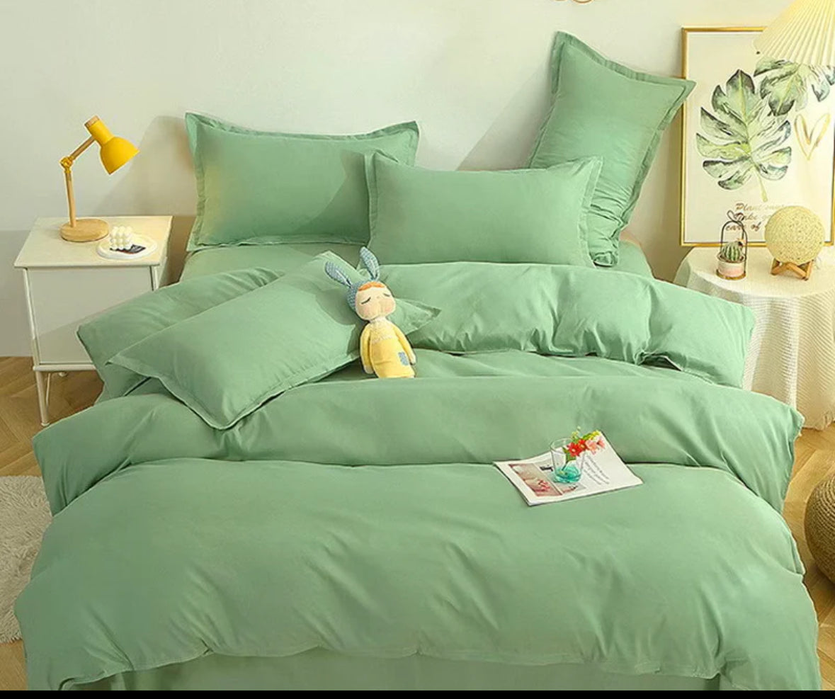 Lenjerie din Bumbac Fin 6 Piese cu volane