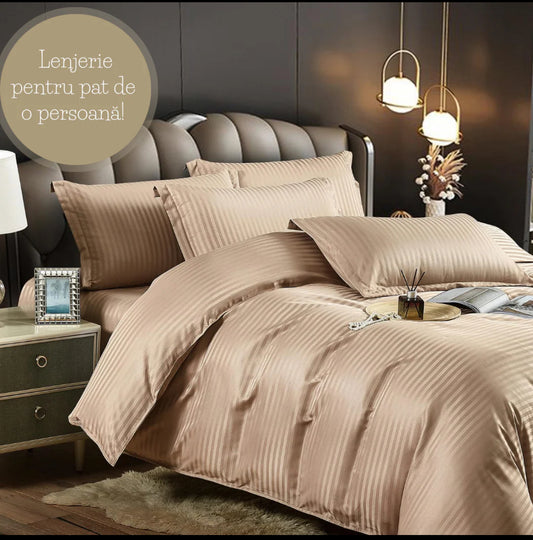 Lenjerie de pat o persoana,155/230 Damasc Deluxe,4 piese