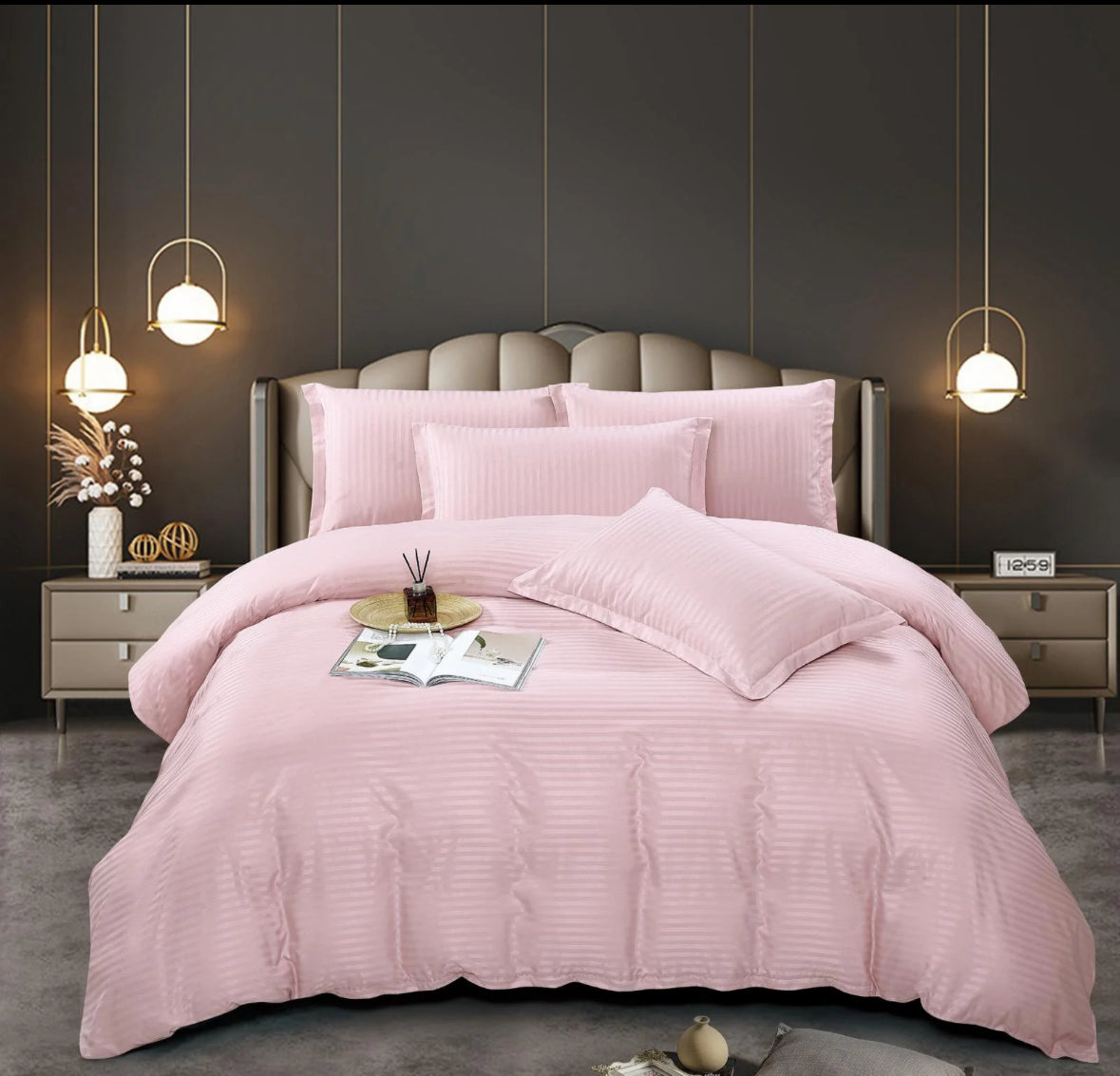 Lenjerie HoReCa,180/200,Damasc DeLux cu ELASTIC,6 piese