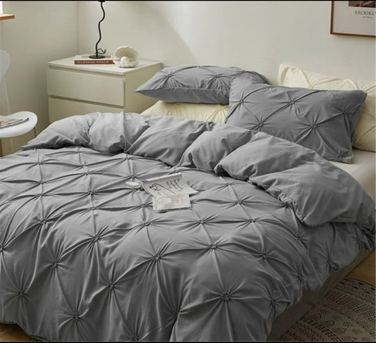 Lenjerie de pat elastic,cu PLIURI,6 piese