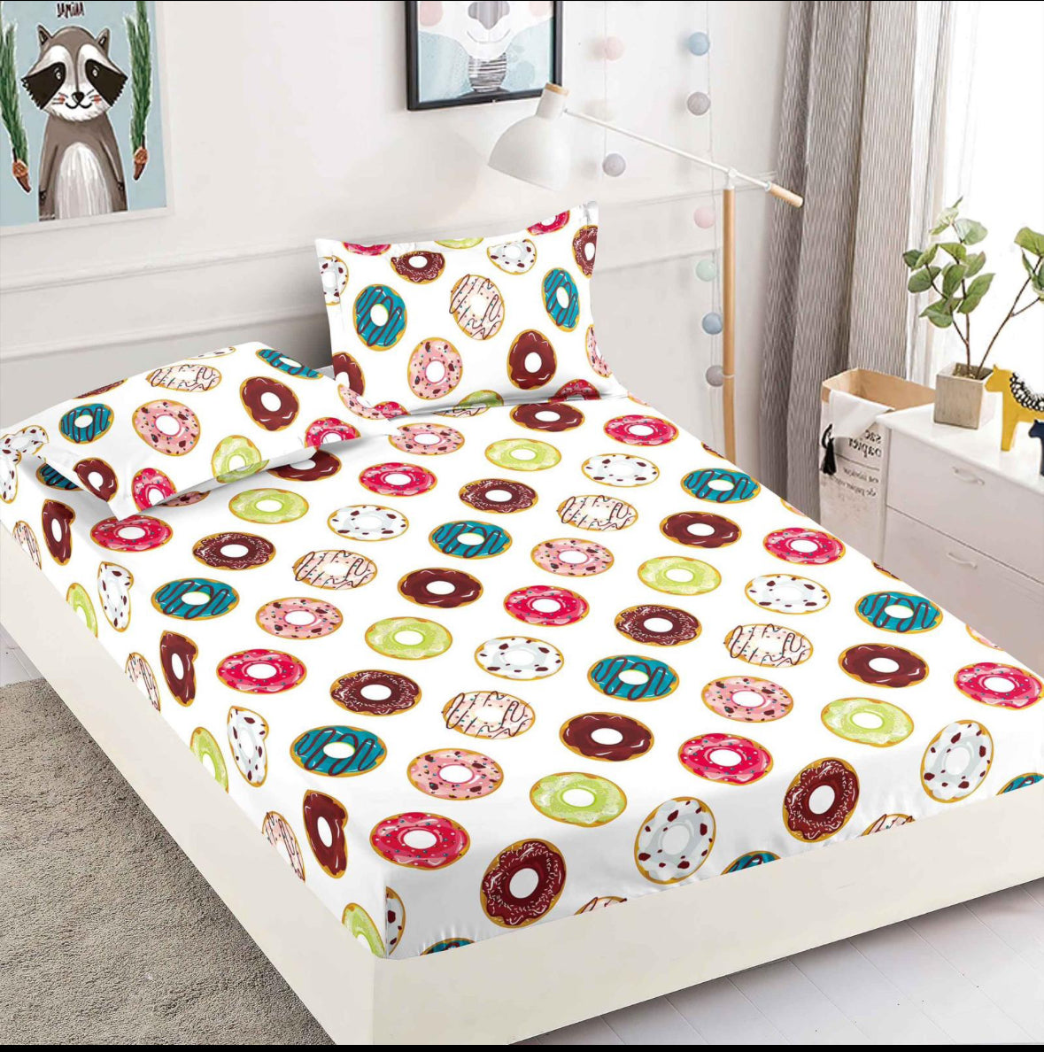 Husa de pat+2 fete de perna,Model 3D