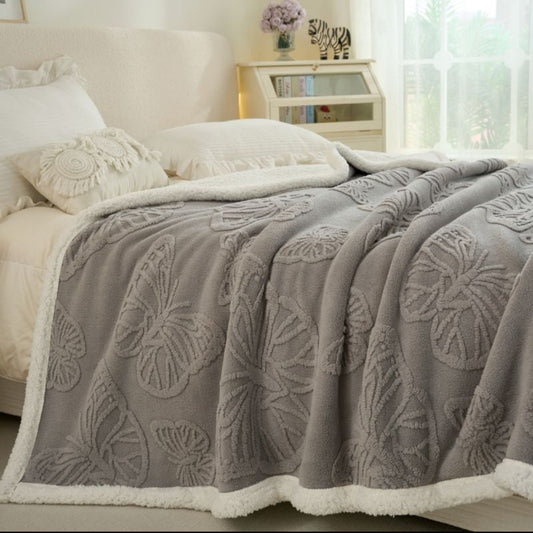 Patura groasa cu blanita 200/230,model fluturasi in relief