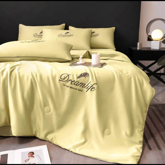 Set Premium+Pilolta usoaraLenjerie din ,Matase,4 piese