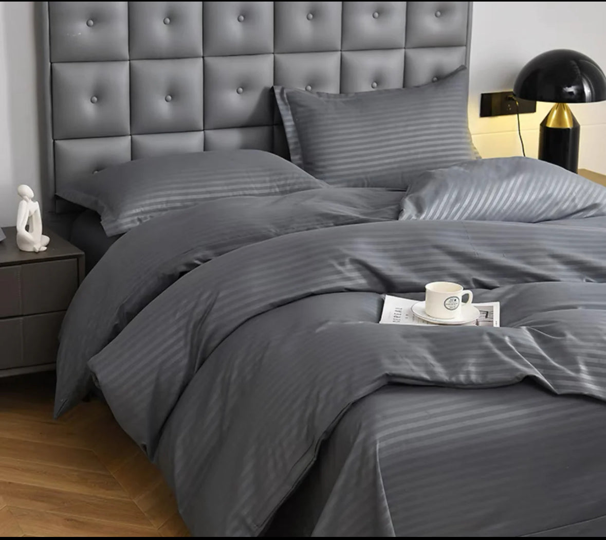 Lenjerie HoReCa pat dublu Damasc DeLux,6 piese