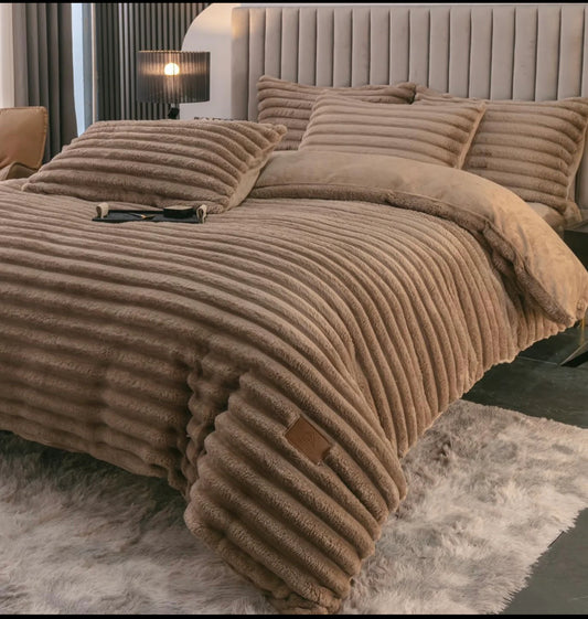 Lenjerie Premium Cocolino 4 piese cu elastic,dunga lata 5 cm