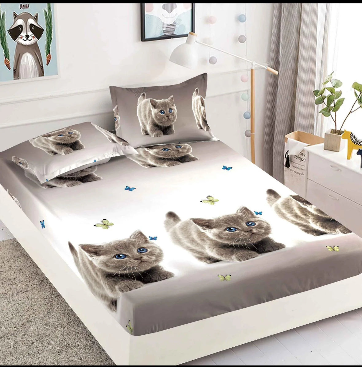 Husa de pat+2 fete de perna,Model 3D