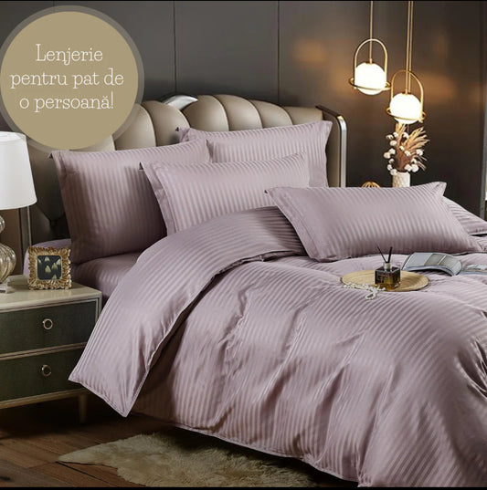 Lenjerie de pat o persoana,155/230 Damasc Deluxe,4 piese