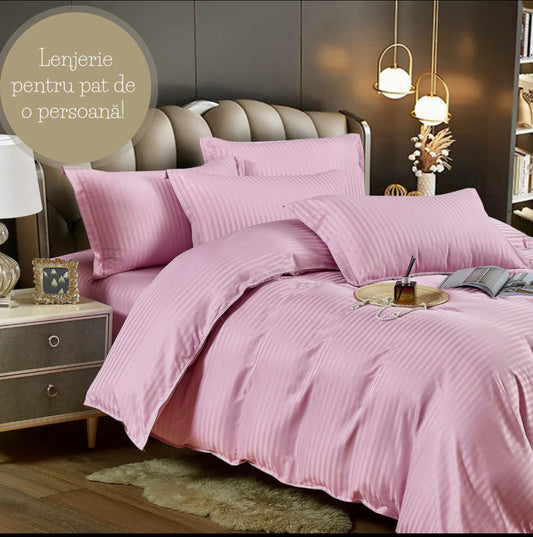 Lenjerie de pat o persoana,155/230 Damasc Deluxe,4 piese