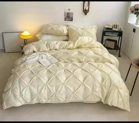 Lenjerie de pat elastic,cu PLIURI,6 piese