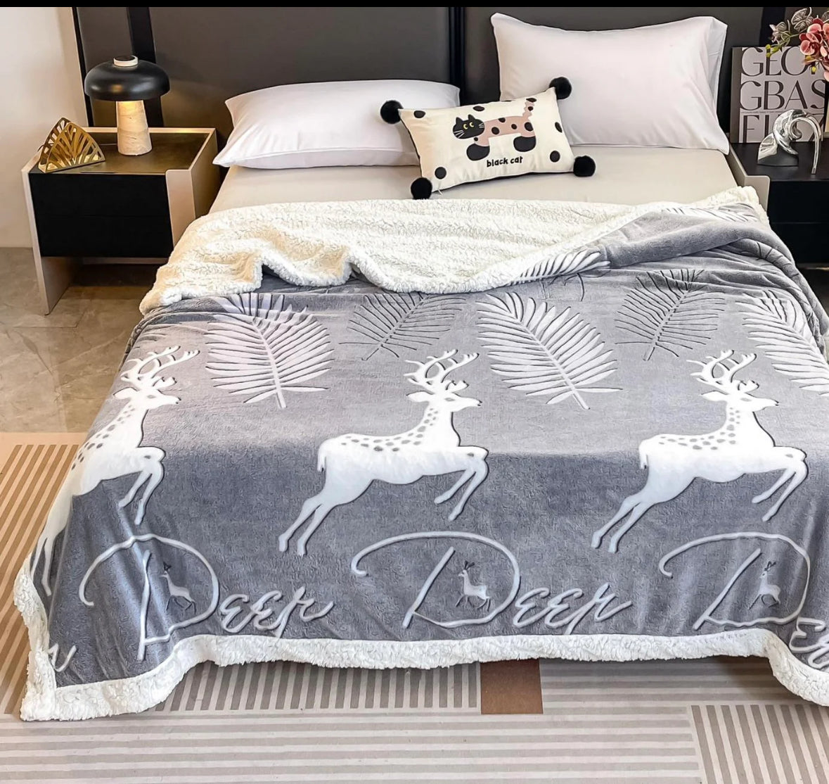 Patura groasa cu blanita,200/230, cu model