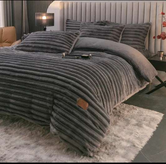 Lenjerie Premium Cocolino 4 piese cu elastic,dunga lata 5 cm