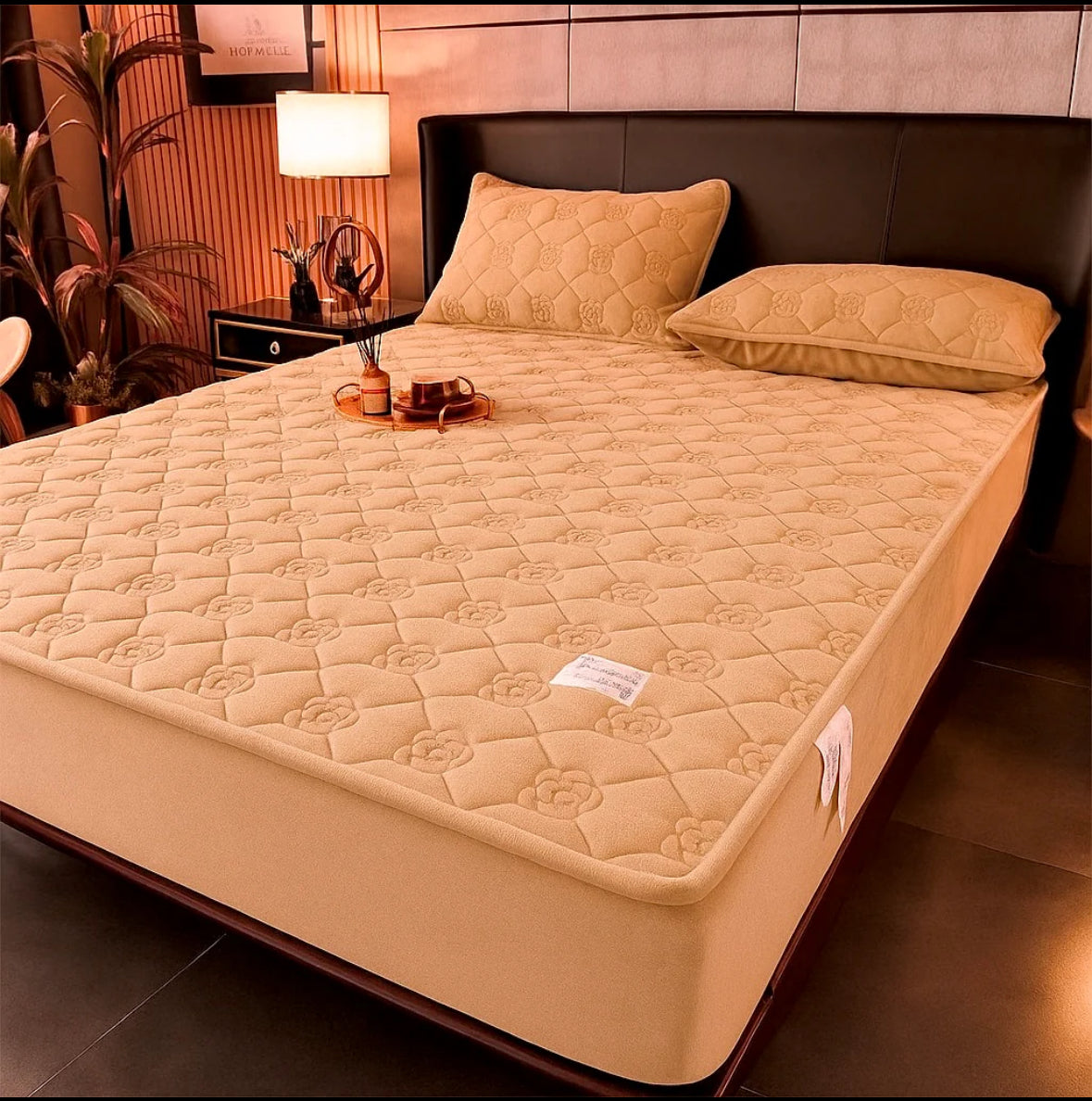 Topper Saltea 160/200 cm cu Elastic + 2 Fețe de Pernă