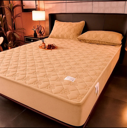 Topper Saltea 160/200 cm cu Elastic + 2 Fețe de Pernă