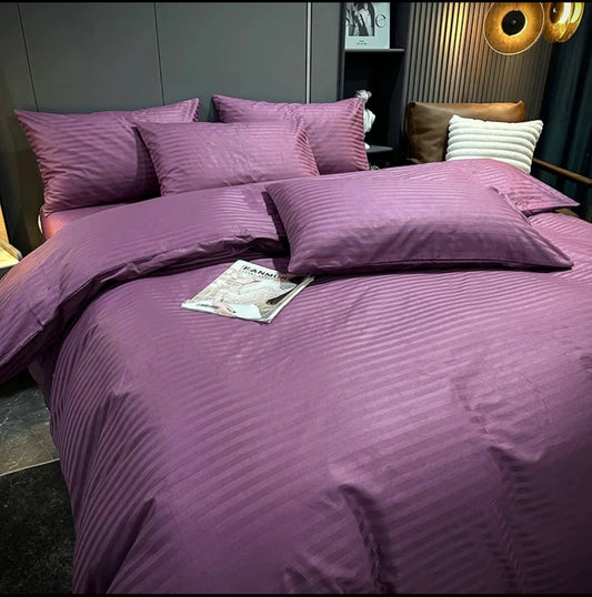 Lenjerie HoReCa,pat dublu,Damasc DeLux,6 piese