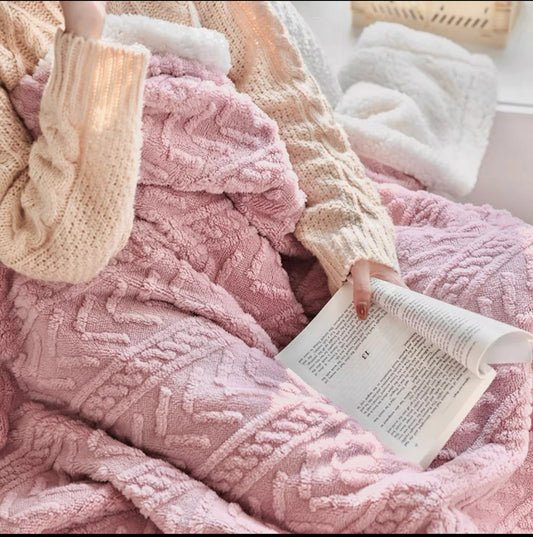 Patura groasa de Vis cu 2 texturi EXCLUSIVE 200/230,model impletit in relief