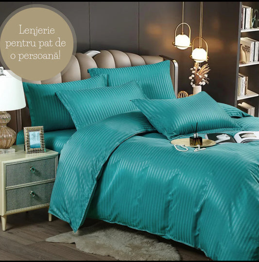 Lenjerie de pat o persoana,155/230 Damasc Deluxe,4 piese