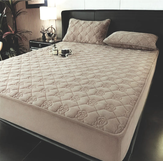 Topper 180/200 pentru saltea cu elastic,+2 fete de perna