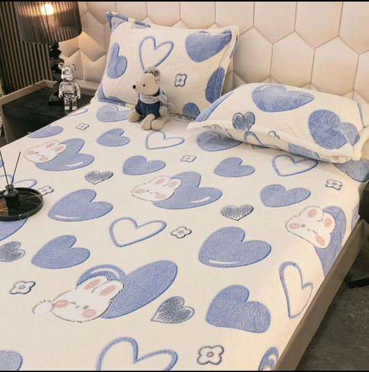 Husa Cocolino cu elastic+2 fete de perna,pat dublu