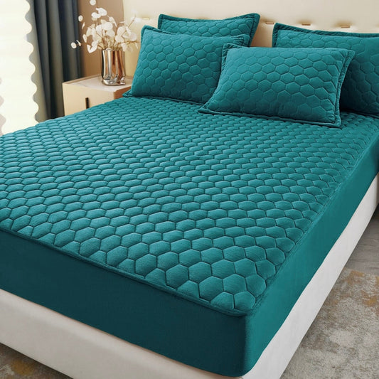 Topper 160/200 pentru saltea cu elastic,+2 fete de perna