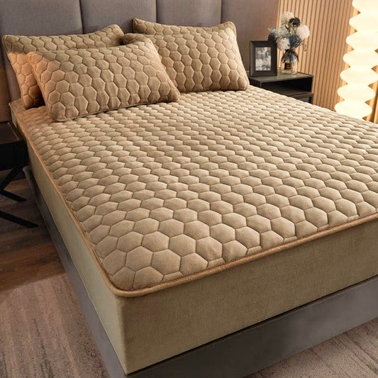 Topper 160/200 pentru saltea cu elastic,+2 fete de perna