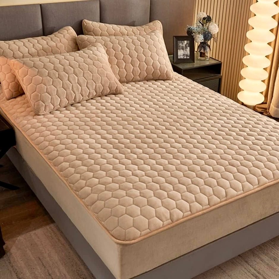 Topper 140/200 pentru saltea cu elastic,+2 fete de perna