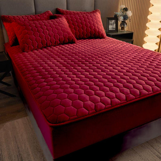 Topper 160/200 pentru saltea cu elastic,+2 fete de perna