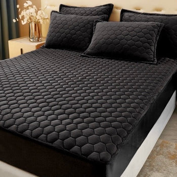 Topper 160/200 pentru saltea cu elastic,+2 fete de perna